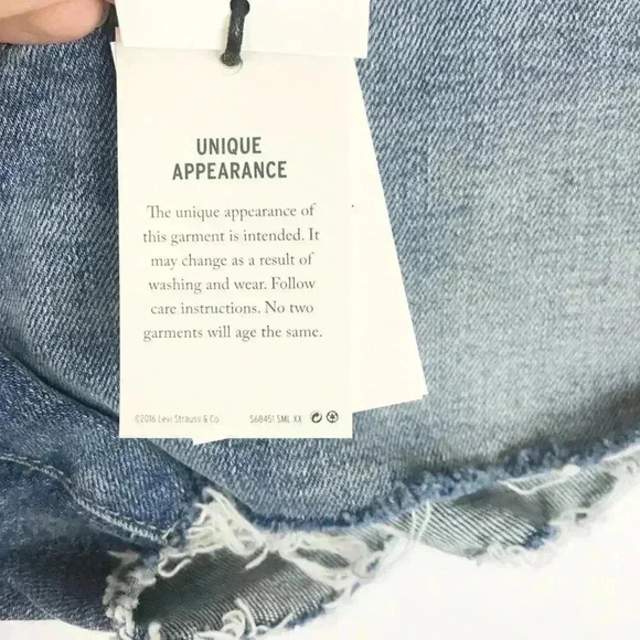 Levi's LMC 501‎ High Rise Shorts Patched Sky - Picture 6 of 7